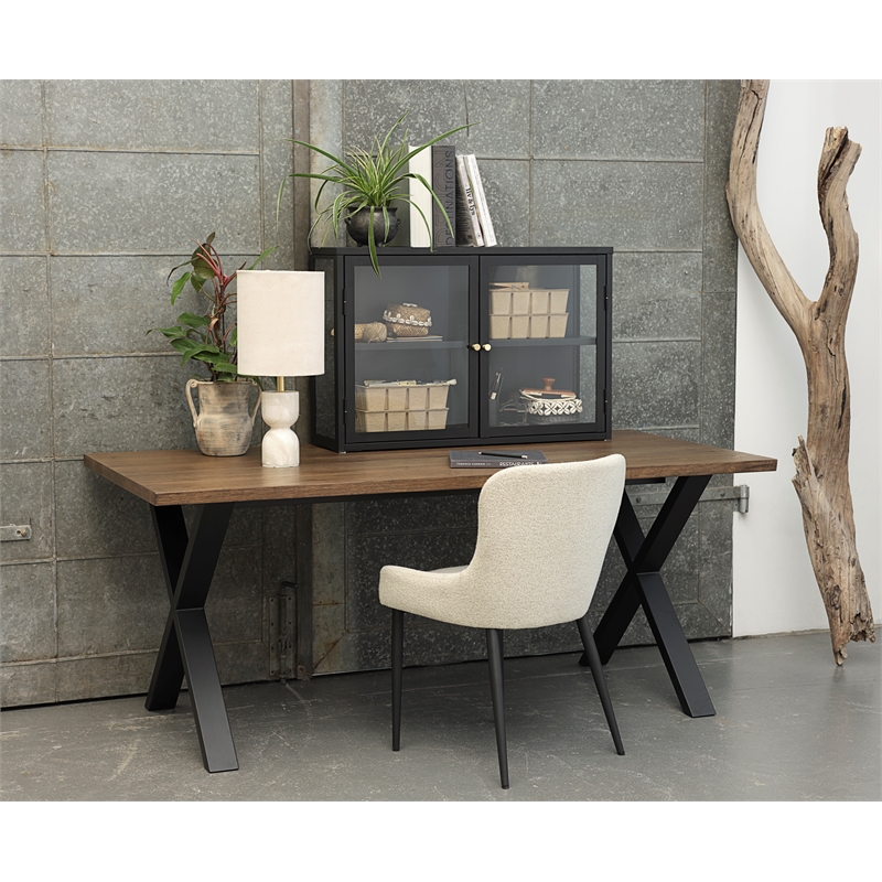 20.25''H Contemporary Wood Dining Chair in Off White 2 Pieces