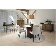 20.25''H Contemporary Wood Dining Chair in Off White 2 Pieces