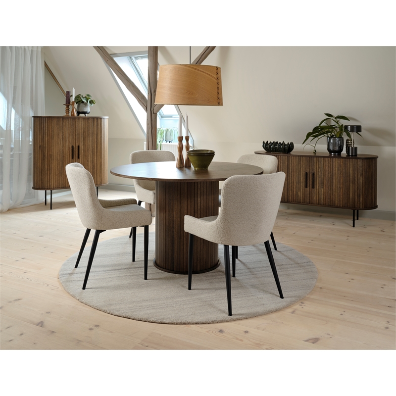 20.25''H Contemporary Wood Dining Chair in Off White 2 Pieces