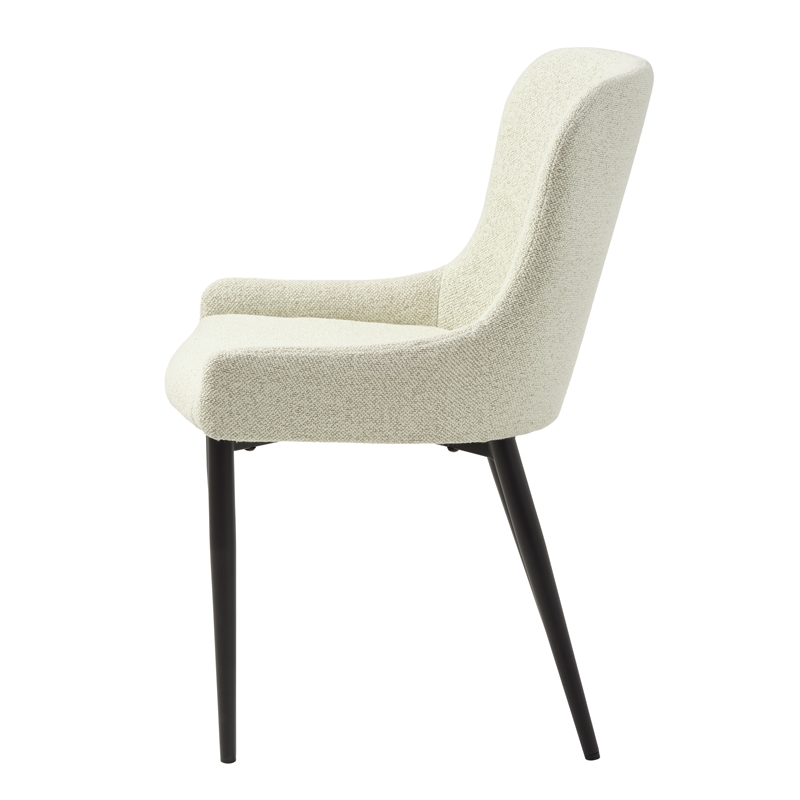 20.25''H Contemporary Wood Dining Chair in Off White 2 Pieces