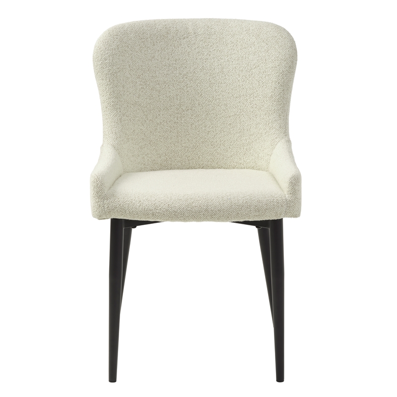 20.25''H Contemporary Wood Dining Chair in Off White 2 Pieces