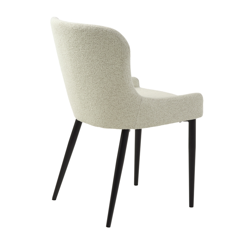 20.25''H Contemporary Wood Dining Chair in Off White 2 Pieces