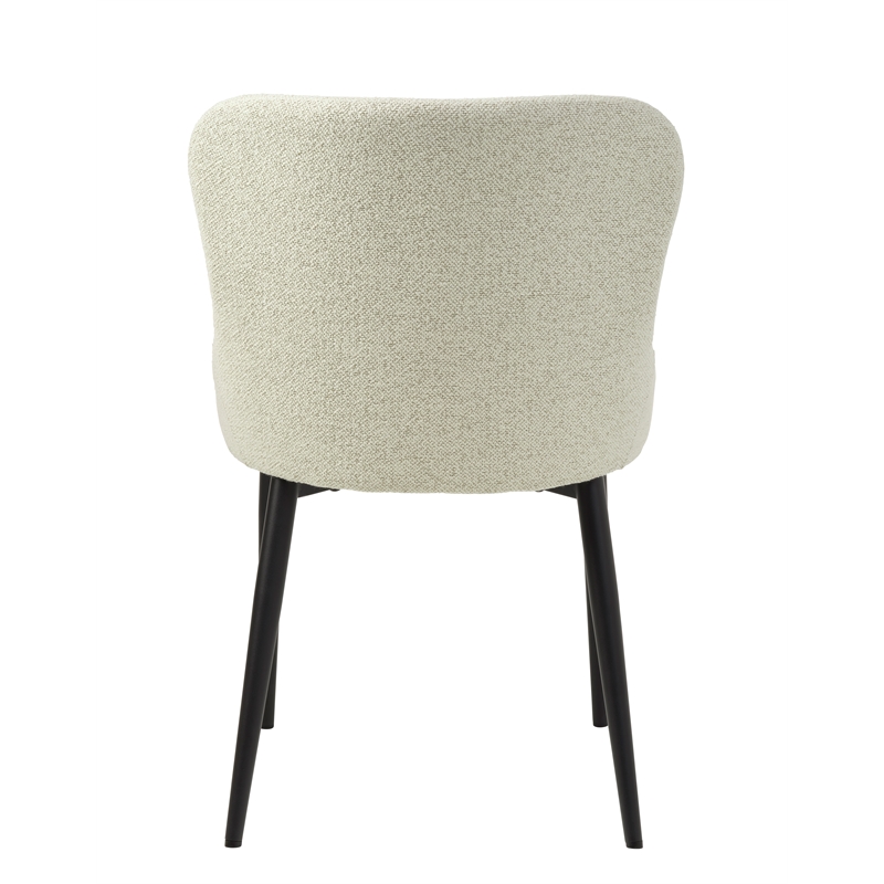 20.25''H Contemporary Wood Dining Chair in Off White 2 Pieces