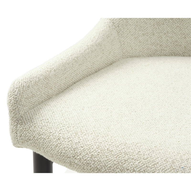 20.25''H Contemporary Wood Dining Chair in Off White 2 Pieces