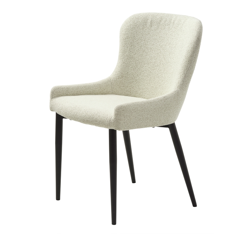 20.25''H Contemporary Wood Dining Chair in Off White 2 Pieces