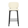 Unique Furniture 26.38''H Fabric Upholstered Counter Stool Off White (Set of 2)