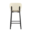 Unique Furniture 26.38''H Fabric Upholstered Counter Stool Off White (Set of 2)