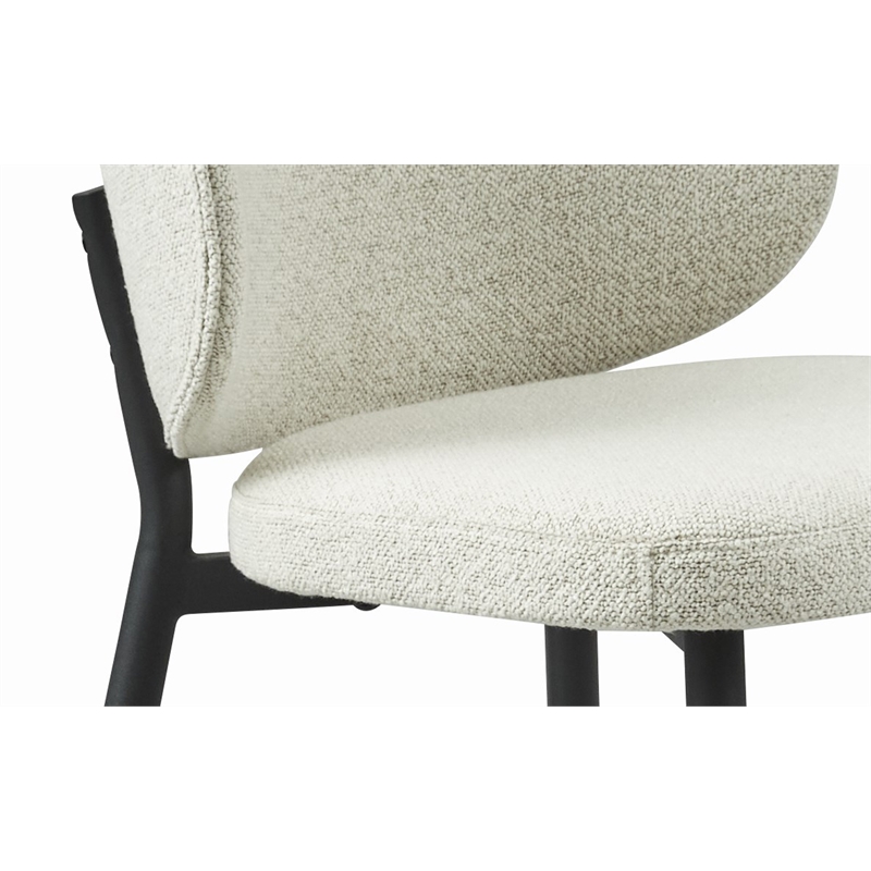 Unique Furniture 26.38''H Fabric Upholstered Counter Stool Off White (Set of 2)