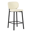 Unique Furniture 26.38''H Fabric Upholstered Counter Stool Off White (Set of 2)