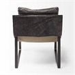 MercanaHornet II Black Leather Body Metal Frame Accent Chair