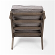 Mercana Olympus II Flint Gray Fabric Covered Wooden Frame Accent Chair