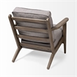 Mercana Olympus II Flint Gray Fabric Covered Wooden Frame Accent Chair