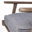 Mercana Olympus V Castlerock Gray Fabric Wrapped Brown Wooden Frame Accent Chair