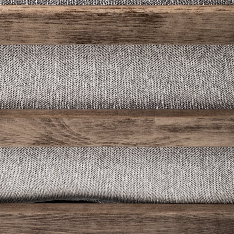 Mercana Olympus VI Frost Gray Fabric Wrapped Honey Wooden Frame Accent Chair