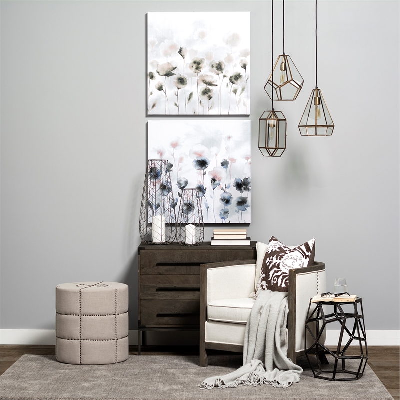 Mercana Furniture Ward  Dark Brown Wood & Iron Three Drawer Accent Cabinet