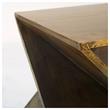 Mercana Zelda 20 x 20.8  Z-Shaped Brass-Clad Wooden Accent Table