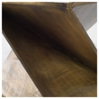 Mercana Zelda 20 x 20.8  Z-Shaped Brass-Clad Wooden Accent Table