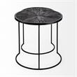 Mercana Chakra Round Wood Accent Tables in Brown and Black