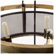 Mercana Penhill 25x24 Black & Metal Three Bulb Chandelier