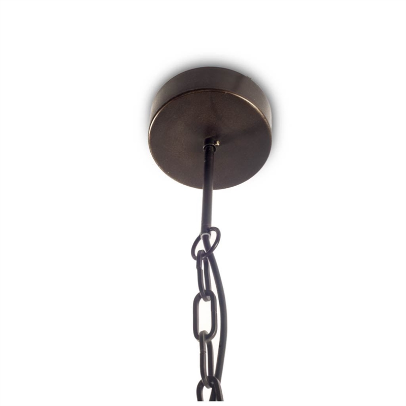 Mercana Penhill 25x24 Black & Metal Three Bulb Chandelier