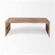 Mercana San Andreas II 48x25 Rectangula Brown Solid Wood Top & Base Coffee Table