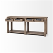 Mercana HARRELSON III 72 X 30 LIGHT BROWN WOOD FOUR DRAWER CONSOLE TABLE