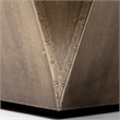 Mercana ESAGONO II HEXAGONAL BRASS AND NATURAL WOOD HINGED-TOP END/SIDE TABLE