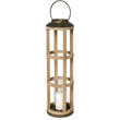Mercana ANDY I LARGE NATURAL WOOD CYLINDRICAL LANTERN