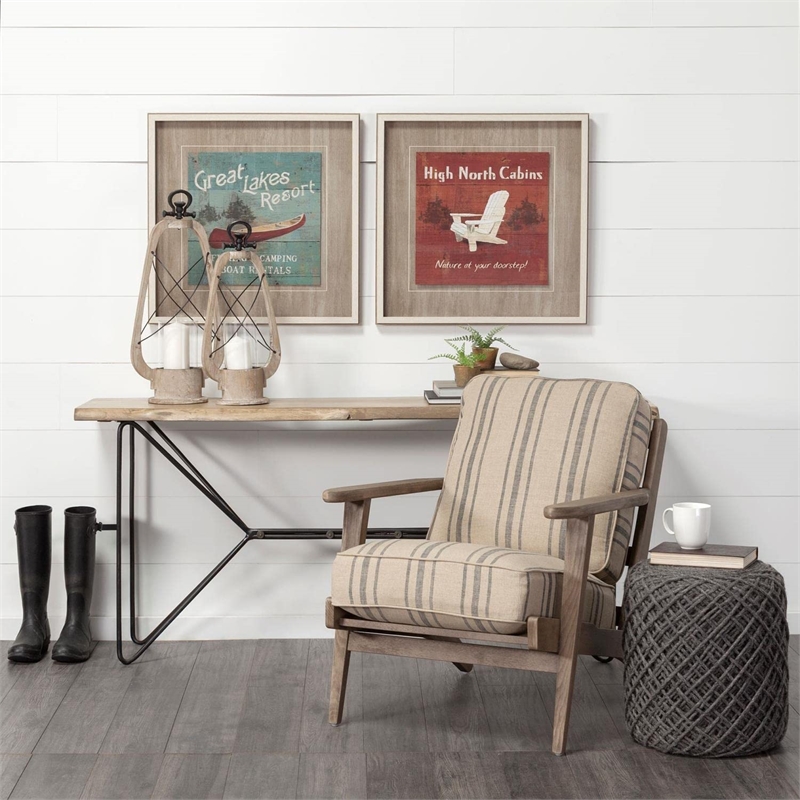 Mercana Zain I Small Brown Wooden Vintage Inspired C&le Holder Lantern