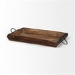 Mercana Durone Set of Two Brown Wooden Live Edge Serving Trays