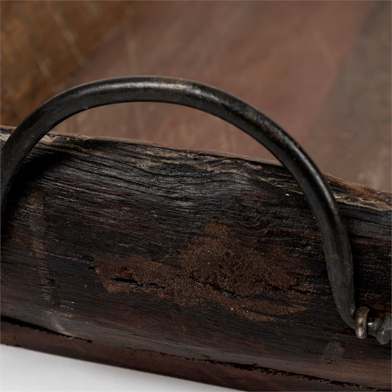 Mercana Durone Set of Two Brown Wooden Live Edge Serving Trays