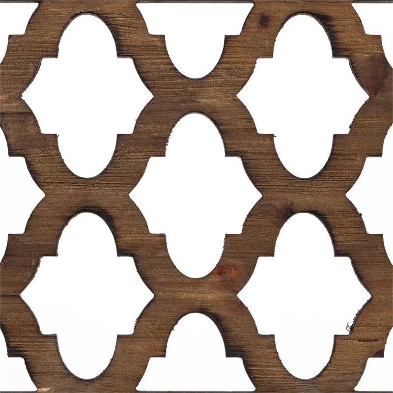 Mercana Stotonic Brown Wood w/ Glass Top Rectangular Serving Tray