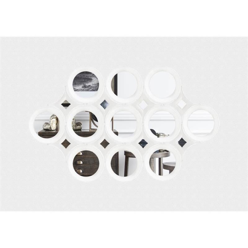 Mercana Amphion 16.5x16.5 Star White Wood Frame Mirror