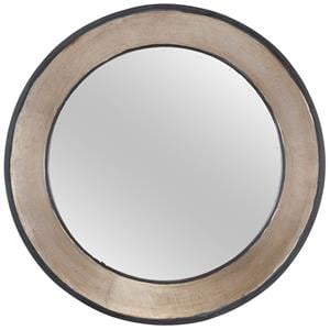 Mercana Ovallas 22&quot Round Champagne Wood Frame Mirror