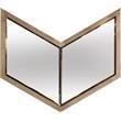 Mercana Chevren 26x22 Chevron Brown Wood Frame Mirror