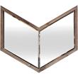 Mercana Chevren 26x22 Chevron Brown Wood Frame Mirror