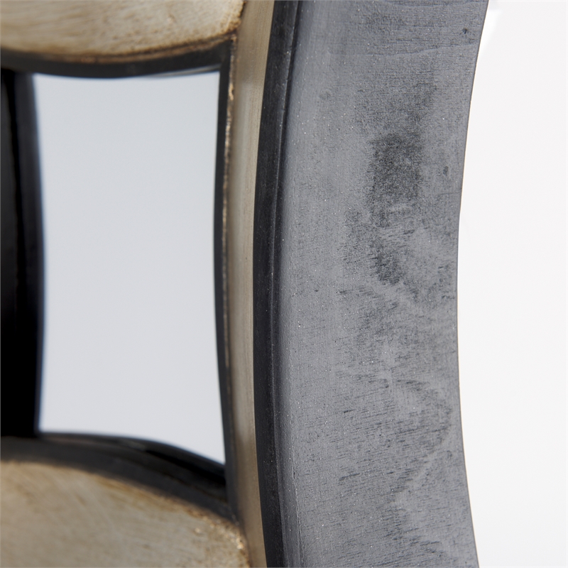 Mercana Ovallas 16.5x16.5 Star Brown Wood Frame Mirror