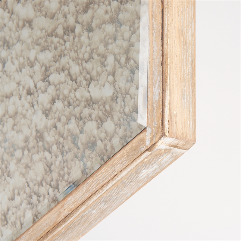 Mercana Cheveronna 36x12 Chevron Brown Wood Frame Mirror