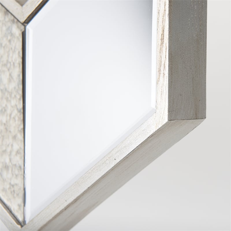 Mercana Cheveronna 36x12 Chevron Brown Wood Frame Mirror