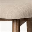 Mercana Ronald II Cream Fabric Wrap Brown Wooden Base Dining Chair