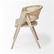 Mercana Furniture Tabitha I Brown Wooden Frame Natural Linen Seat Dining Chair