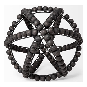 Mercana Earnhardt II Decorative Metal and Wood Bead Decorative Orb