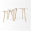 Mercana Reva III 16.3 x 17 Round Top Gold-Toned Cast Metal Accent Table