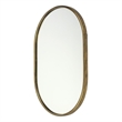 Mercana Sylvia I Gold Metal Oval Frame Decorative Wall Mirror 24.3