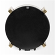 Mercana Agar Black/Gold Metal Round Table Clock
