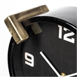 Mercana Agar Black/Gold Metal Round Table Clock