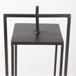 Mercana Albus II Small Black Metal Rectangular Table Candle Holder