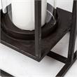 Mercana Albus II Small Black Metal Rectangular Table Candle Holder