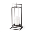 Mercana Albus II Small Black Metal Rectangular Table Candle Holder