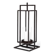 Mercana Albus II Small Black Metal Rectangular Table Candle Holder